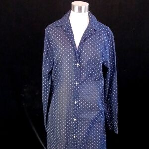 Grayson Navy W Duck Shirt Dress Midi.